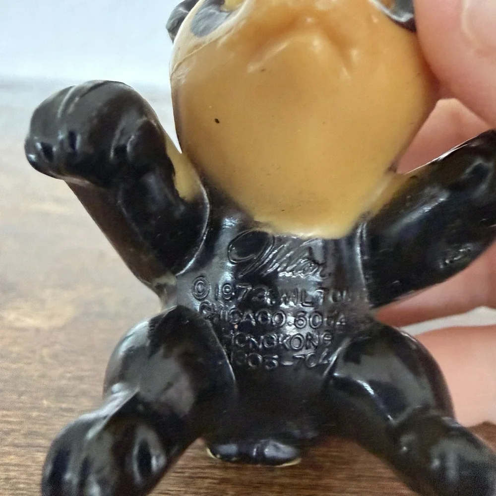 Vintage‎ WILTON Figure Cake Topper Hong Kong HARD PLASTIC Panda 1970s